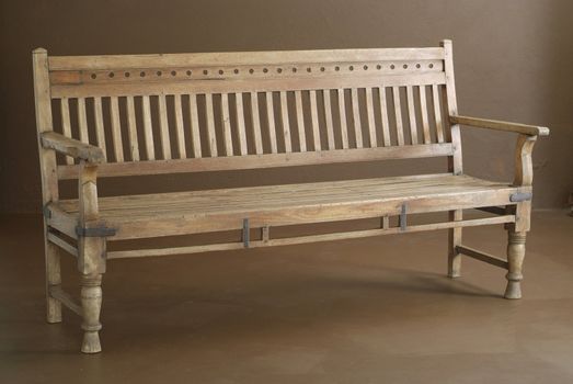 Classic wooden bench interior