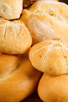 Fresh baked bread rolls