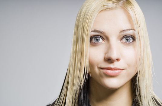 Wet hair customer ready for hairdresser haircut