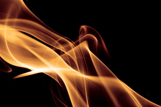 Golden smoke in black background