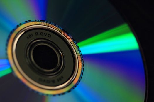 Digital Versatile Disk isolated on black background