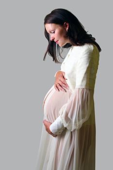 The pregnant woman on the seven month