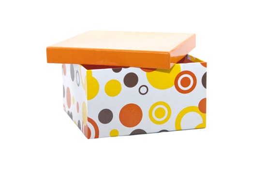 Colorful gift box isolated on white background