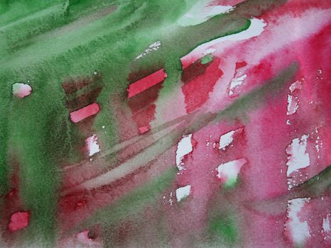 Abstract watercolor background with colorful different layers on paper texture
