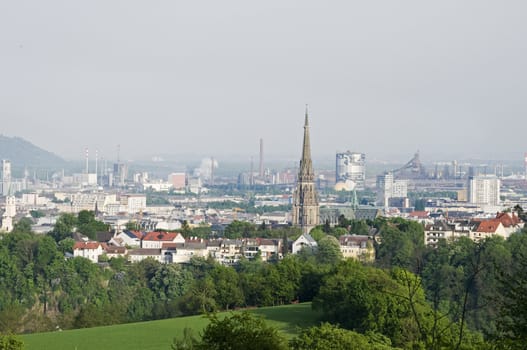 Linz, the Capital City of Upper Austria, in the Green