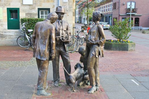 Sculptural composition of bronze in Valkenburg. Netherlands