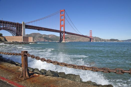 The Golden Gate Bridge and Fort Point