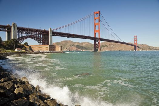 The Golden Gate Bridge in San Francisco bay