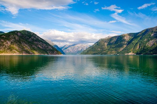 Norwegian fjord and mountains