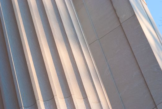 Detailed view of Greek style architectural column