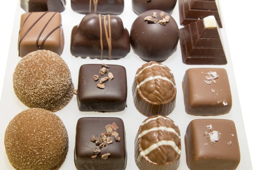 Tray of Dark and Milk Gourmet Chocolate Assortment