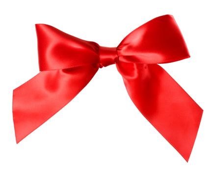 Red Bow Isolated on White Background