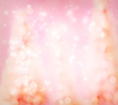 Glowing Pink Abstract Christmas Tree Background