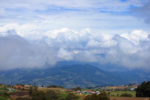 Mountain village in Irazu, Costa Rica