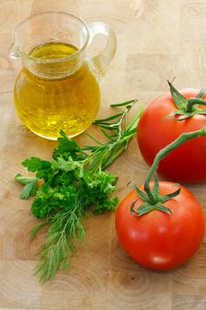 Italian ingredient - Tomatoes, herbs and olive oil