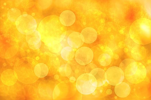 Abstract orange color bokeh circle lights background    