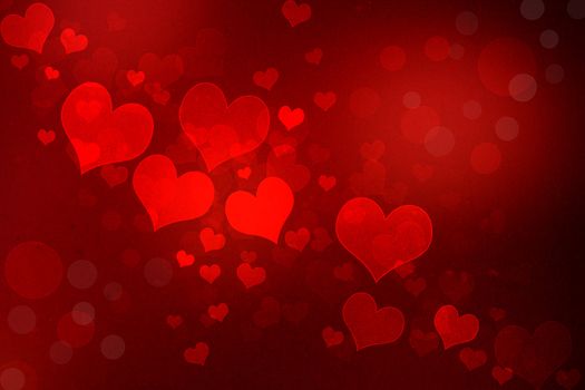 Valentine grunge heart shaped lights background