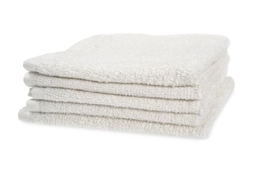 Stack of towels. Isolated on white background