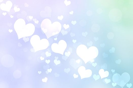 Abstract Heart Lights Background -Purple, Pink, Green