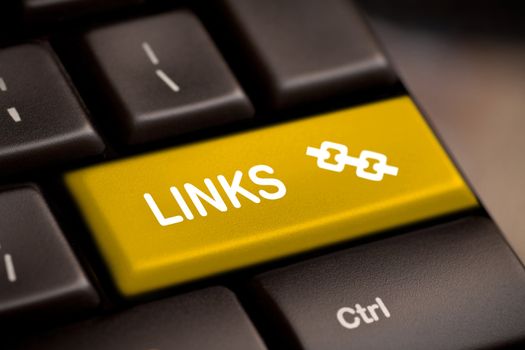 yellow links enter key and silver chain icon.