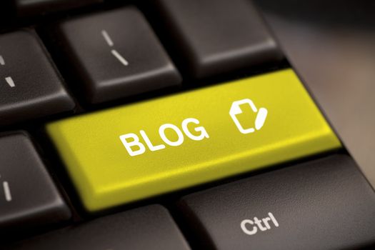 the yellow blog enter button key