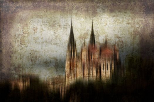 Artistic work made of several of my own captures to produce a spooky castle. Useful for different purposes. Intentional motion blur.