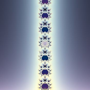 Elegant fractal design, abstract art, purple necklace