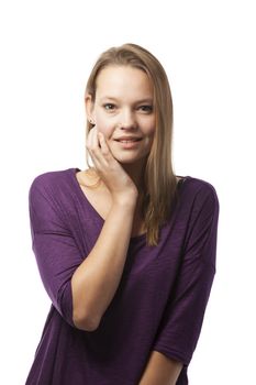 young woman looking at the camera