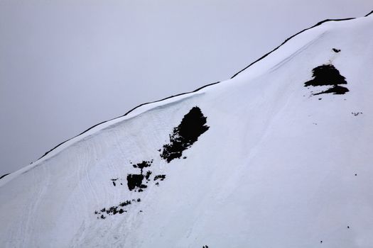 The Diagonal Blue Snow Mountain Outline Seward Highway Anchorage Alaska Where snow meets the sky.
