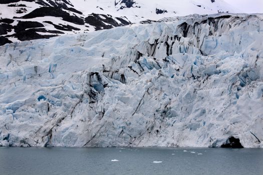 Blue Ice Water White Snow, Portage Glacier, Anchorage, Alaska
