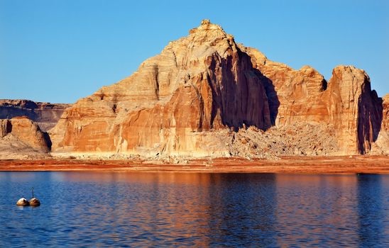 Castle Rock Reflection Wahweap Bay Lake Powell Glen Canyon Recreation Area Arizona