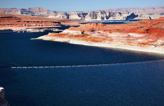 Blue Lake Orange Glen Canyon Dam Arizona