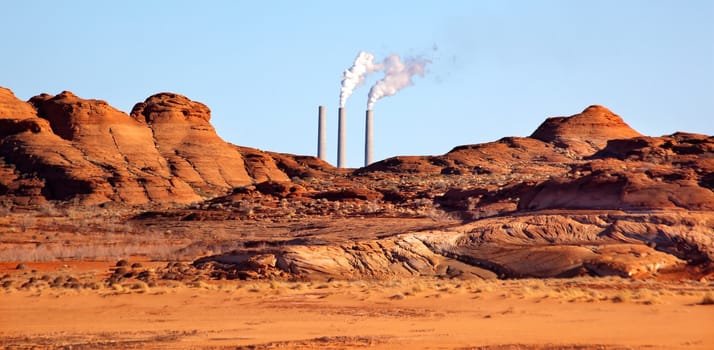 Navaho Generating Station Red Rocks Glen Canyon Recreation Area Page Arizona