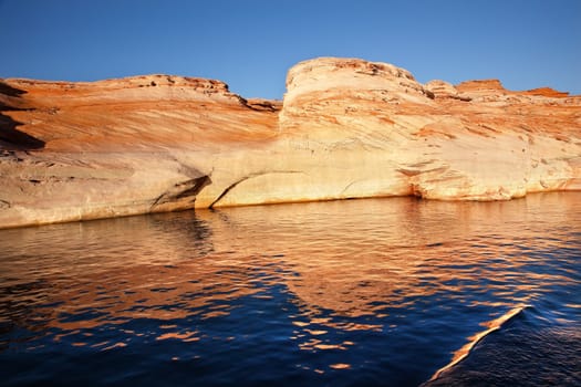 White Canyon Bronze Water Reflection Abstract Glen Canyon Recreation Area Lake Powell Antelope Canyon Arizona