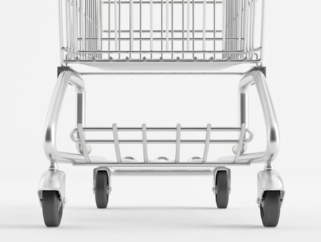 Lower part of the shopping cart closeup