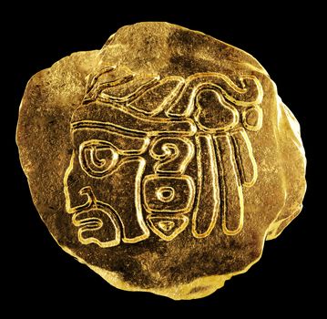 Gold ornament depicting the head of an Indian