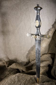 Smart dagger of the medieval soldier. It was used for hunting