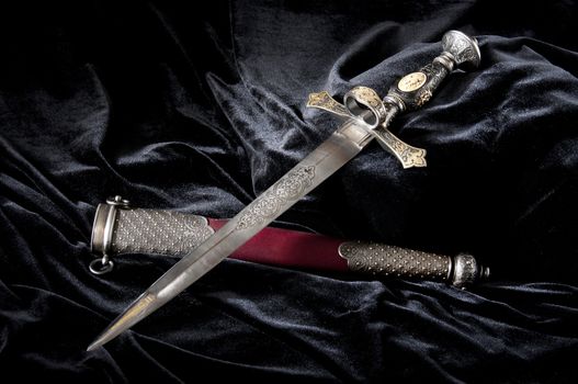 Smart dagger of the medieval soldier. It was used for hunting