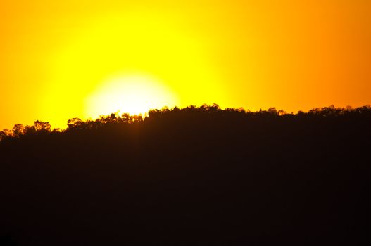 sundown above the mountain