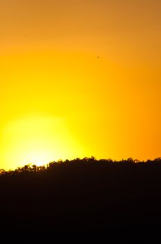 sundown above the mountain