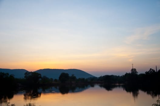 sundown at the lake