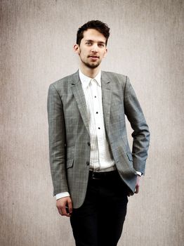 Portrait of a Stylish Handsome Young Man Standing