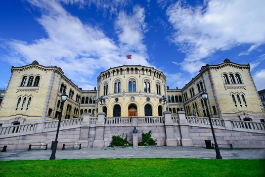 The norwegian parliament building, Oslo, Norway