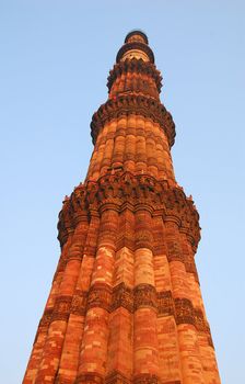 Qutab Minar in New Delhi India is a UNESCO World Heritage Site