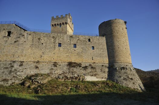 A famous castle in Tuscan, along the medieval road "via Francigena"