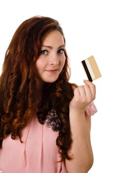 girl with the golden bank credit card