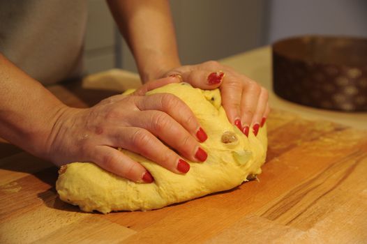 The making of a traditional dish of the italian cuisine