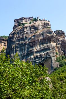 Meteora Greece. Vertical view