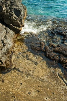 beautiful rocky beach in croatia