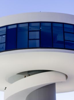 View of Niemeyer Center building, in Aviles, Spain, on April 03, 2011. The cultural center was designed by Brazilian architect Oscar Niemeyer, and was his only work in Spain